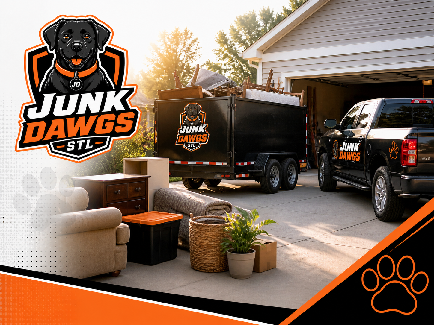 Junk Dawgs STL hauling junk from a local home